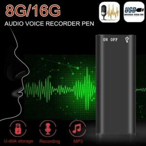 Mini Spy Audio Recorder Voice Listening Device 96 Hours 8GB Bug Recording NEW US - Picture 1 of 14