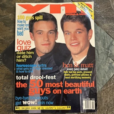 1999 FEBRUARY YM YOUNG & MODERN MAGAZINE - BEN AFFLECK & MATT DAMON - L 6908 - Image 1 of 4