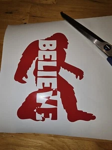 Bigfoot Believe vinyl sticker funny decal for car window! Your Choice Of Color! - Picture 1 of 3