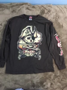 Boys XL Long Sleeve Shirt Rudeboyz Tell No Tales Pirate Brown Cotton - Picture 1 of 9