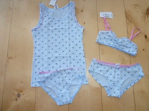 Girl Soft Bra Palms, Blue With V.Sanetta Size 140 - Picture 1 of 2
