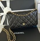 CHANEL Classic Wallet On Chain WOC Blac Lambskin with SHW