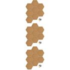 3 Sets Hexagonal Corkboard Wall Sticker Decor Self-