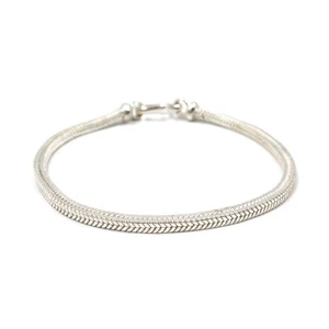 Pulsera Forma Serpiente 18.5cm 2.9mm Maciza 4Cantos Plata 925 Joyería Moderna 13g - Imagen 1 de 11