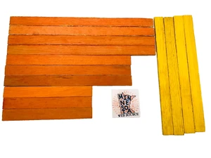 14 Vtg Playskool Lincoln Logs Orange Yellow Roof Slat Parts Assortment - Picture 1 of 4