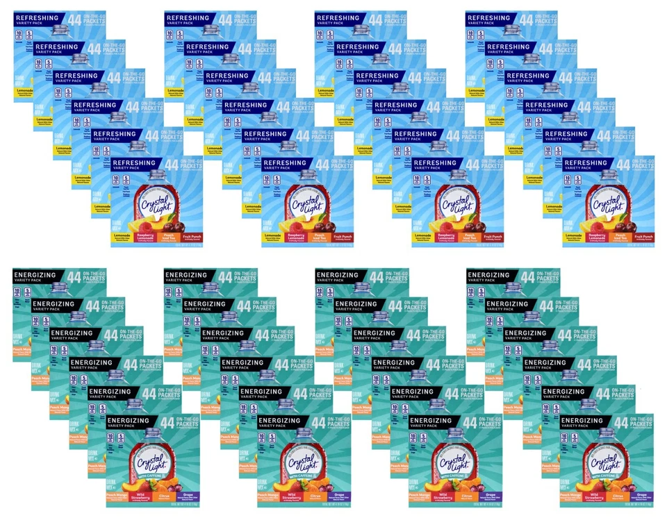 24 44-Packet Boxes Crystal Light Energizing and or Refreshing Variety Pack - Image 1 of 1