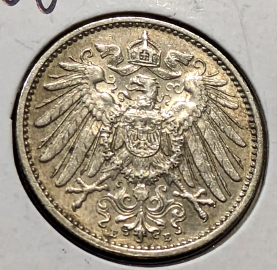 GERMANY 1 Mark 1914 E KM#14 Silver 0.900 Coin - Wilhelm II. Type 2 - UNC *292 - Image 1 of 4