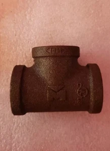 Mueller Tee, 3/4" Inch, Black Cast Iron, 150, NPT, Made in USA threaded pipe - Picture 1 of 1
