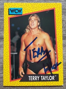 Terry Taylor Signed 1991 WCW Card #68 WWE WWF Wrestling Impel LEGEND RAD - Picture 1 of 2