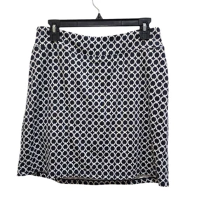 Segments Luxe Navy Geometric Skort Size M Built-In Shorts Stretchy Activewear - Picture 1 of 8