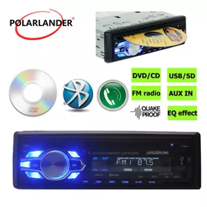 Autoradio 1 DIN Bluetooth Lettore DVD/CD da cruscotto 12 V USB/FM/Aux Stereo Unità principale - Foto 1 di 11
