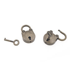 Mini cadenas en métal ancien style vintage petit boîte à bagages serrure à clé cuivre colohm