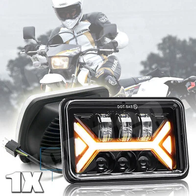 Faro LED PUNTO DRL alto/bajo para moto Suzuki DRZ400SM DRZ400S DRZ250 4x6" Foto 1 de 4