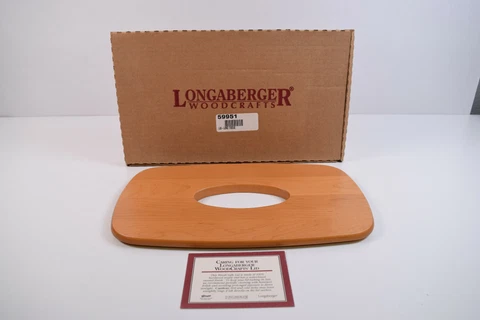 Longaberger New Wooden Rectangle Lid for Tissue Basket #59951 Cover