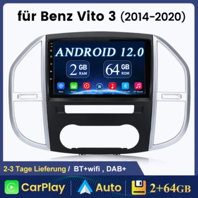 Für Mercedes Benz Vito 3 W447 10.1" Android 13.0 Autoradio Nav GPS Carplay 2+64G - Bild 1 von 4