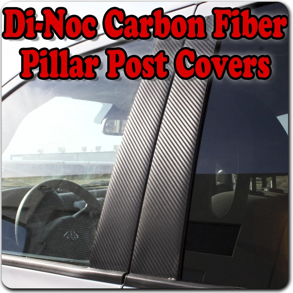 Di-Noc Carbon Fiber Pillar Posts for Honda Fit 07-08 6pc Set Door Trim Cover Kit - Image 1 of 4