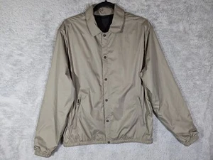 Giacca a vento uomo Lululemon Athletica Coach taglia small beige bottone davanti - Foto 1 di 8