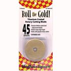 Roll The Gold 45MM 1-3/4" Gold Titanium Coated Rotary Cutting Blade - 10 PK