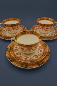 Royal Albert Lawleys Regent St Crown Imari Trio x3 Vtg Tea Cup Saucer Side Plate - Picture 1 of 10
