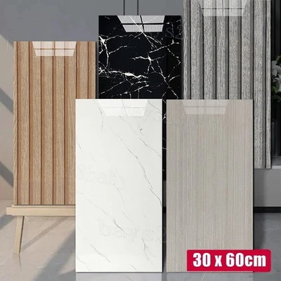 80PC PVC Wood/ Marble Tiles Wall Sticker Self-Adhesive Stick On Kitchen Bathroom - Image 1 of 4