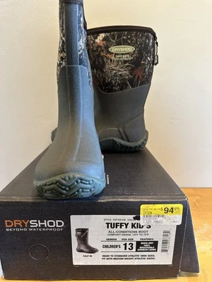 NUEVO CON ETIQUETAS Dry Shod Tuffy Niños Impermeable Aislado Botas de Nieve Talla 13 Camuflaje/Madera Foto 1 de 4