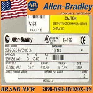 2098-DSD-HV030X-DN Original AB Ultra 3000 Servo Drive Free Ship US - Picture 1 of 5