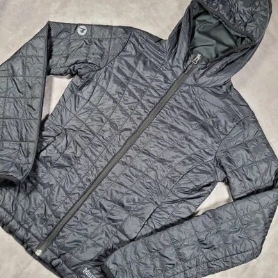 Marmot Jacket Womens XS Black Hooded Quilted Insulated Lightweight Full Zip - Image 1 of 4
