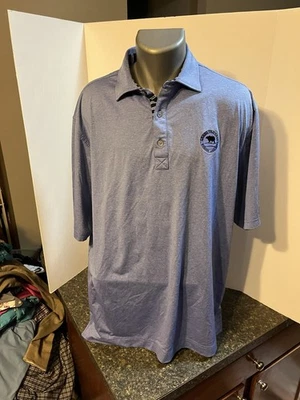 FootJoy Men’s Polo Golf Shirt Blue XL Polyester Spandex - Grand Traverse Resort - Image 1 of 4