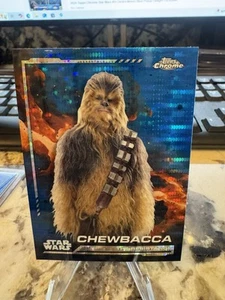 2024 Topps Chrome Star Wars #107 Chewbacca Blue Pulsar Delight Exclusive - Picture 1 of 2