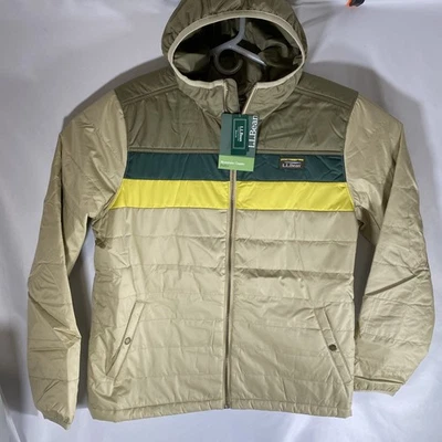LL Bean Mountain Classic Puffer Jacket Hooded Mens XL Dark Mushroom Sandstone - Image 1 of 4