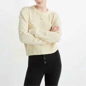 Madewell Women’s Dotted Bobble Crewneck Sweater Size Small Classic - Picture 1 of 7