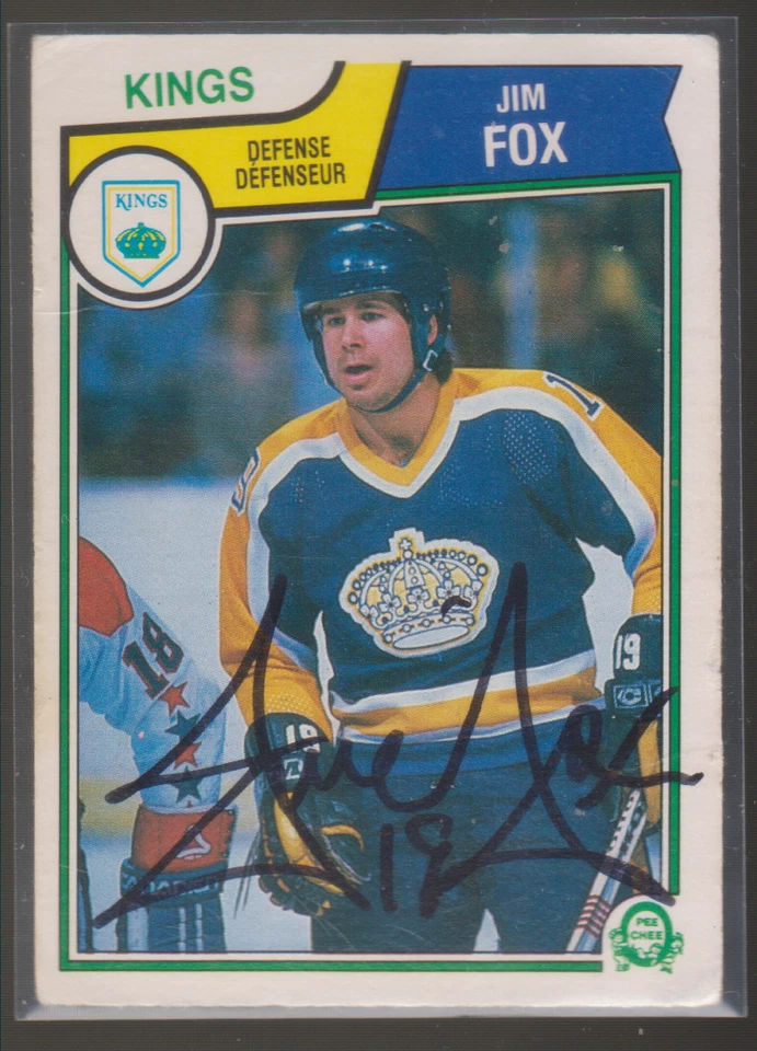 Autographed 83/84 OPC Jim Fox - Kings - Image 1 of 1