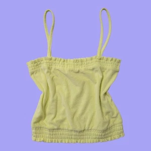 J. Camiseta sin mangas Crew toalla calada rizo playa tropical núcleo verano amarillo - Imagen 1 de 9