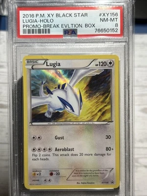 POKEMON 2016 Promo Break Evolution Box LUGIA Holo #XY156 PSA 8 RARE - Image 1 of 2