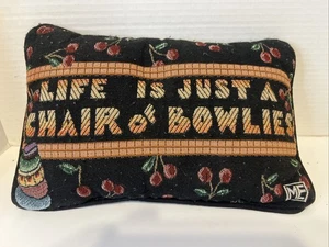 Vintage Mary Engelbreit Pillow "Life Is Just A Chair Of Bowlies" 12”x8”x4” - Picture 1 of 3