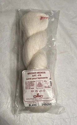DMC Broder Medicis Tapestry Yarn 100% Pure Virgin Wool Blanc Dye Lot 355050 50g - Image 1 of 3