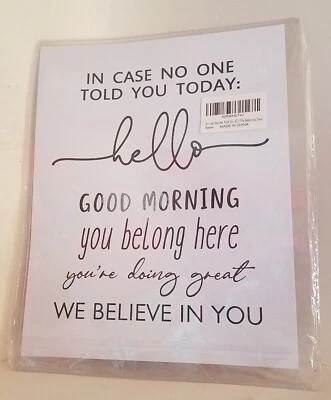 Motivational Quotes Wall Art Plastic Laminated Sign 8 x 10 Office Work Classroom - Image 1 of 4