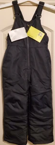 All In Motion Kids Unisex Boys Girls Snow Bib Overalls Size XS (4/5) Black NWT - Picture 1 of 10