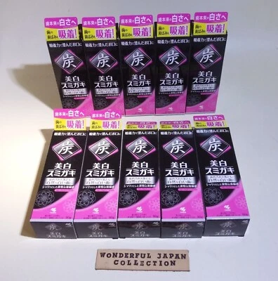  Pastas dentales blanqueadoras SUMI GAKI juego de partículas de carbón de 10 piezas Kobayashi Foto 1 de 4