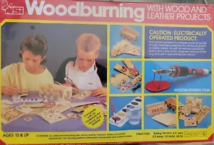 Kit de leña NSI 1982 con proyectos de madera y cuero RARO - Imagen 1 de 9