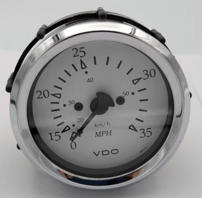 VDO 260-15271 Cockpit Marine 35MPH 3 3/8" (85mm) Pitot Speedometer - White - Image 1 of 4