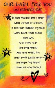 Tarjeta de felicitación Happy Father's Day Wishes From Us Both Star Star Star Star Star Star Heart - Imagen 1 de 3