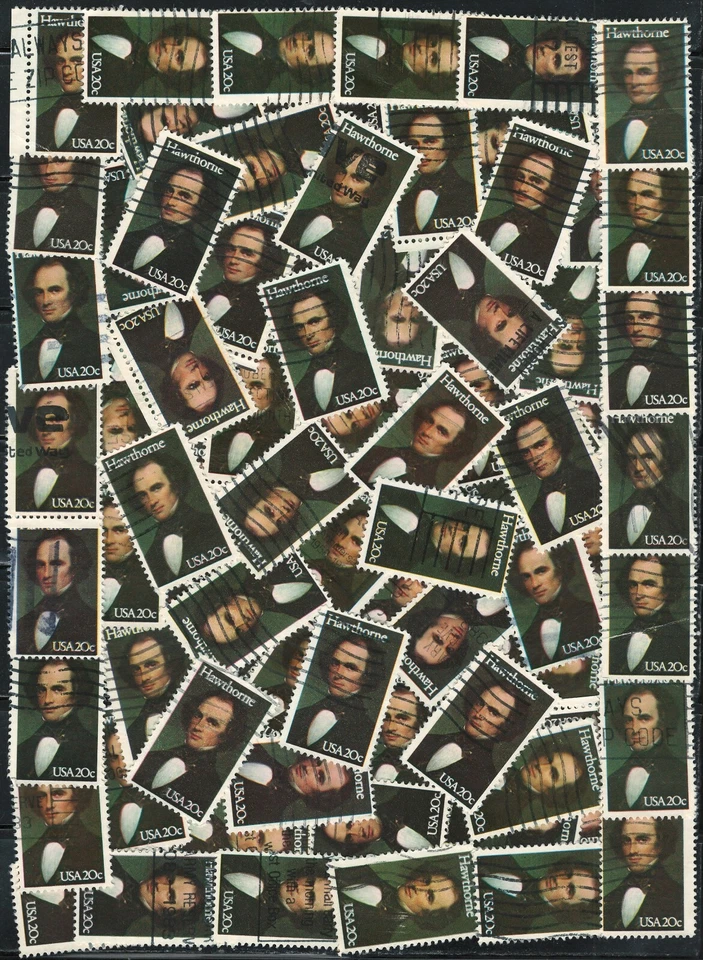 US X 50 Nathaniel Hawthorne Stamps SCOTT# 2047 (used) - Image 1 of 1