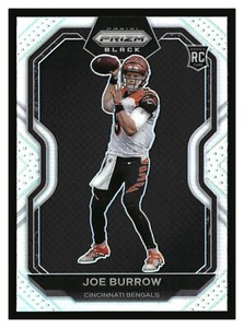 2020 Panini Chronicles Joe Burrow RC Silver Prizm Black Bengals Rookie #PB-1