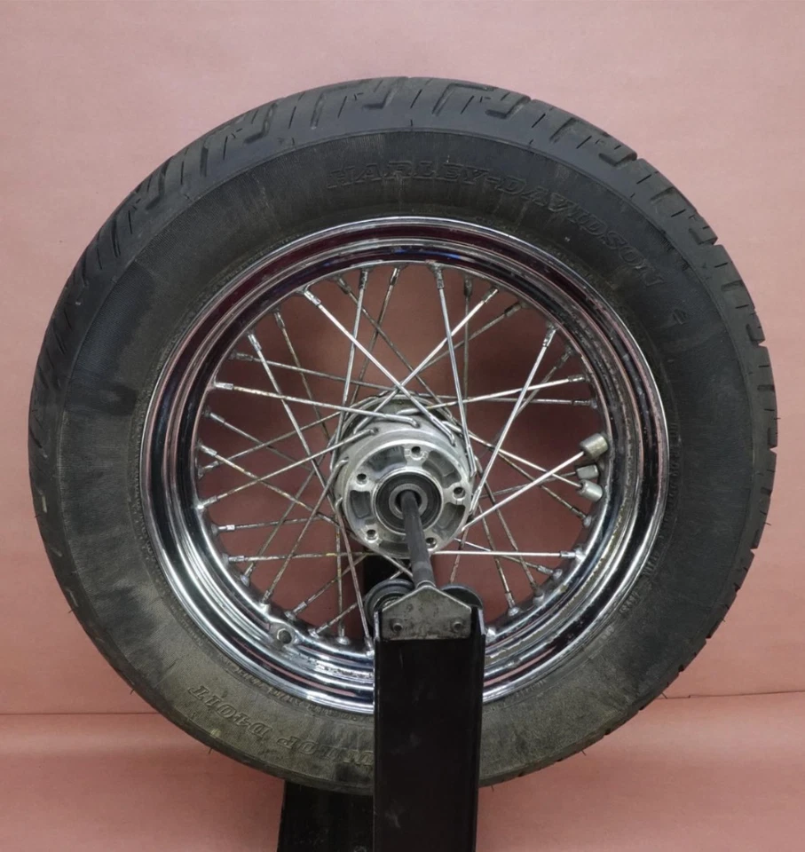 2000 - 2006 Harley Davidson Heritage Softail FLSTCI Rear DUNLOP Tire Rim Wheel - Image 1 of 4