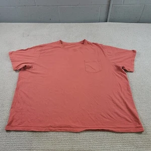 Haband Shirt Mens 4XLT Orange Short Sleeve Pocket Tee Crew Neck Basic Solid - Picture 1 of 9