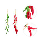  2 Pcs Simulated Chili Skewers Artificial Hanging Peppers Fruit