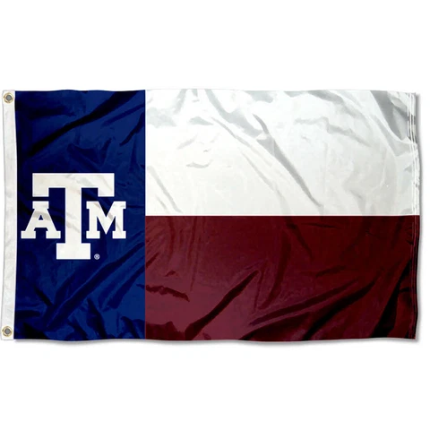 Texas A&M Aggies State of Texas Flag Large 3x5 Cover