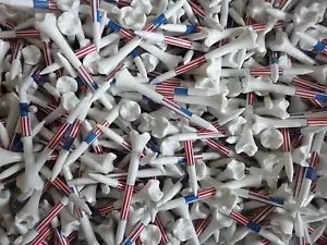 New 100 Pride Sports 2 3/4" 2.75" Evolution Golf Tees USA Flag White Blue Red - Picture 1 of 1