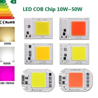 10W 20W 30W 50W watt LED Chip COB 110V 220V white warm spectrum grow light lamp - Image 1 of 4